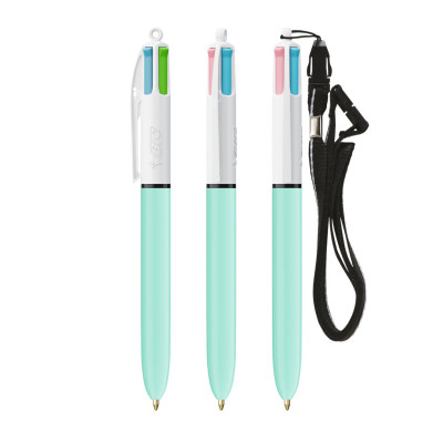 BIC® 4 Colours Fashion ballpen + Lanyard